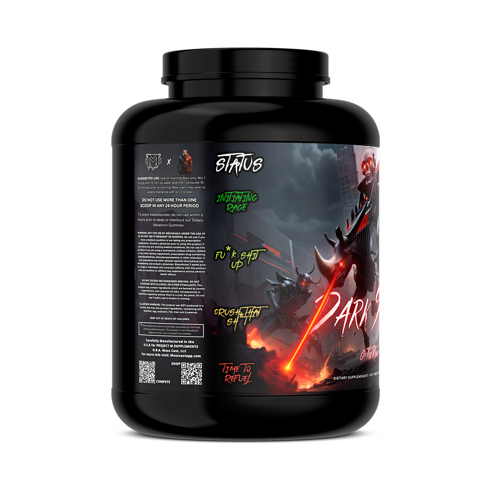 Dark Side Of The Rhino Pre-Workout 40/20 Servings