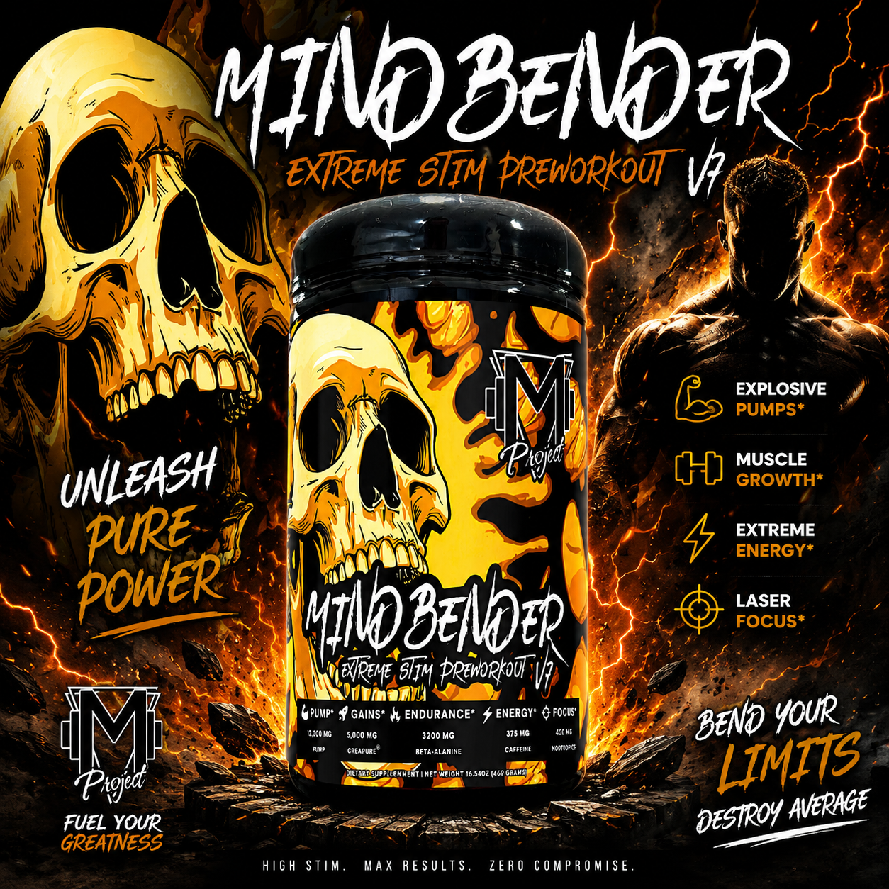 Mindbender v7 Extreme Pre-Workout 20 Servings