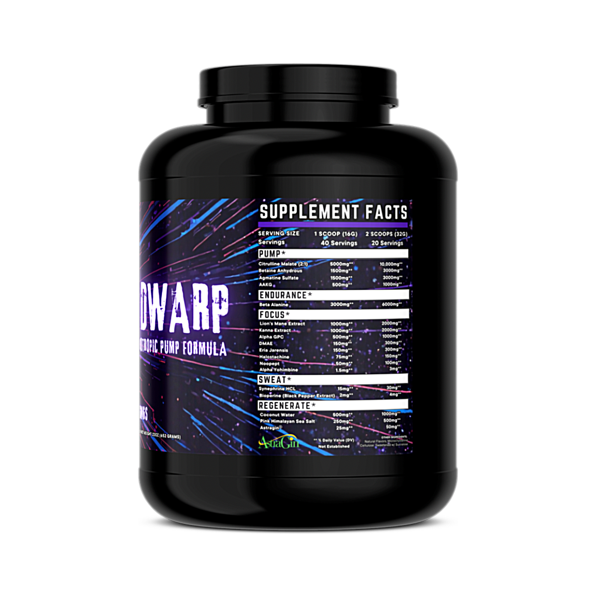 MINDWARP Extreme Nootropic Pump Formula 40/20 Servings - INCUBATOR
