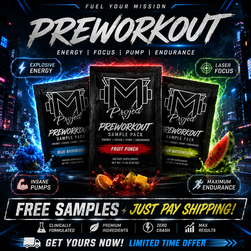 Free Preworkout Samples Just Pay Shipping - LIMIT 3 PER ORDER