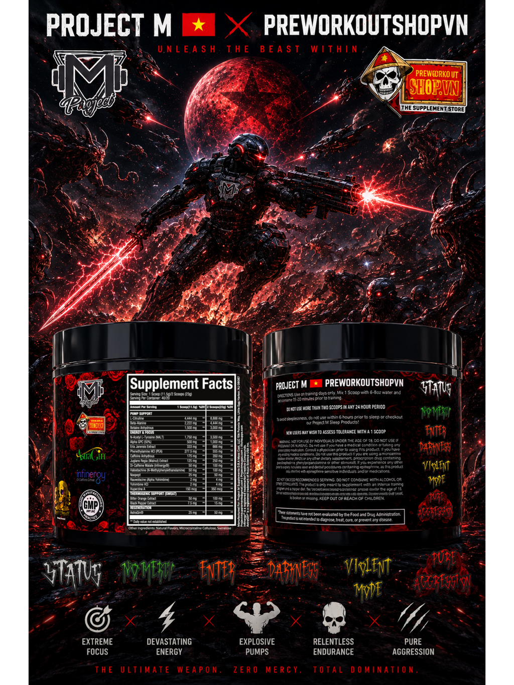 Stim Massacre Extreme Pre-Workout 40/20 Servings