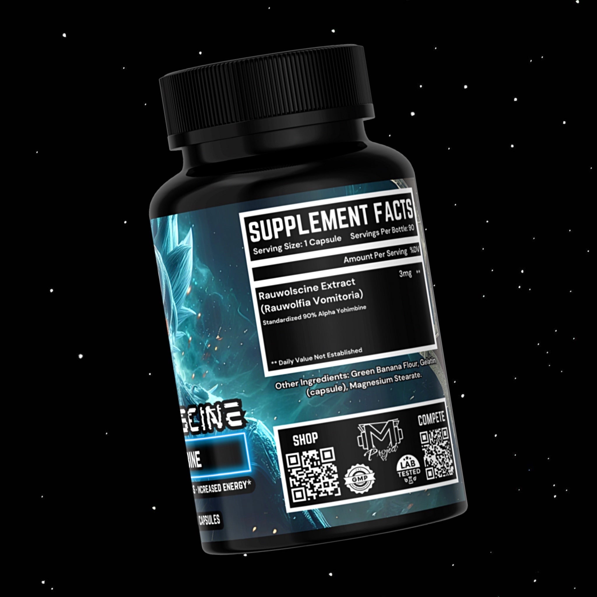 Rauwolscine a.k.a Alpha Yohimbine 3mg Capsules 90 Servings