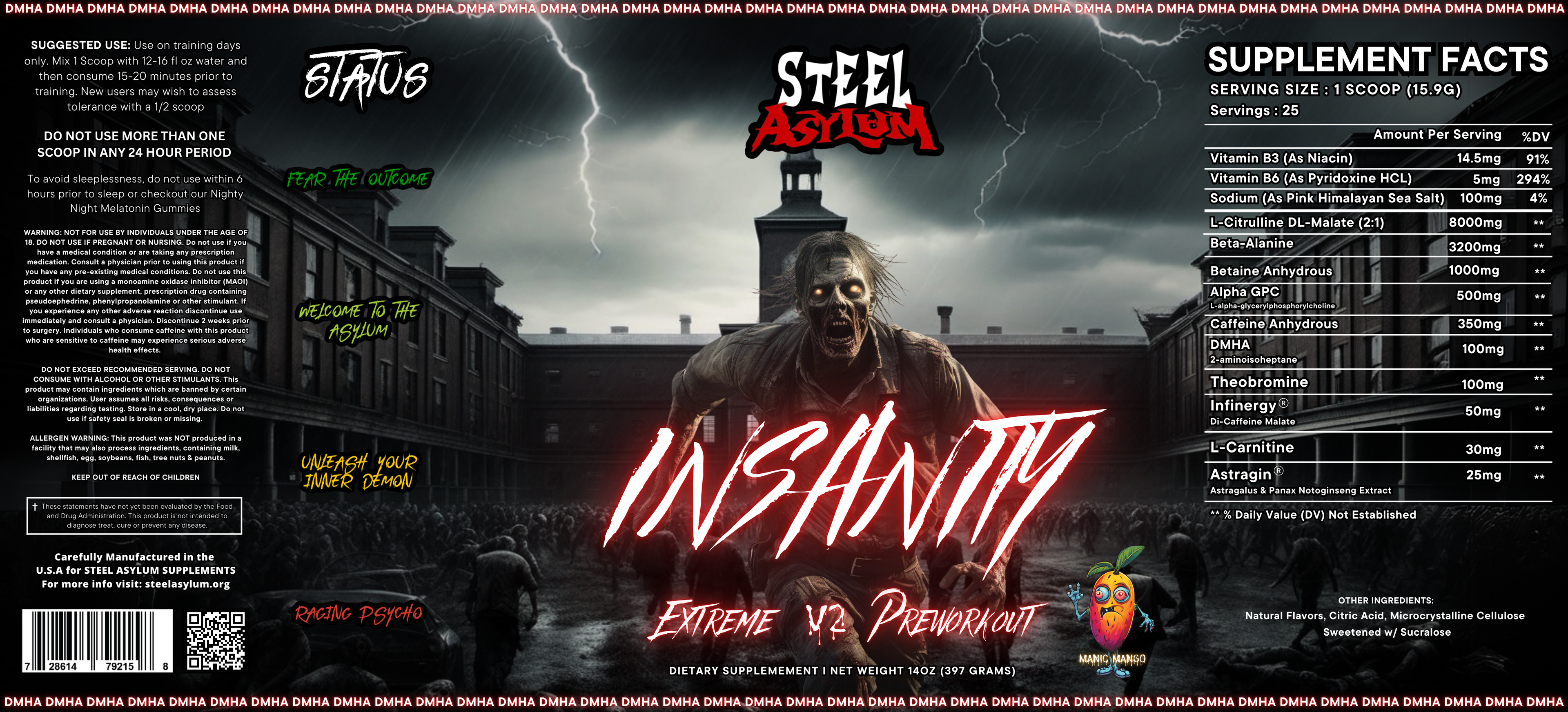 Insanity v2 Pre-Workout 25 Servings